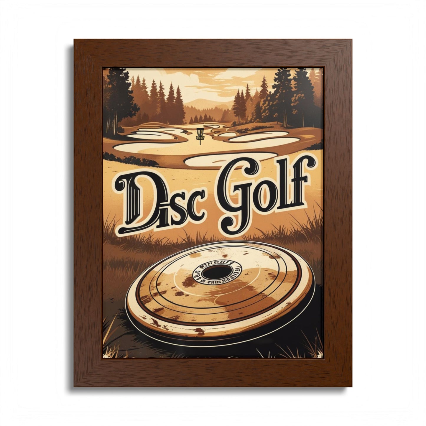 Retro Disc Golf Poster