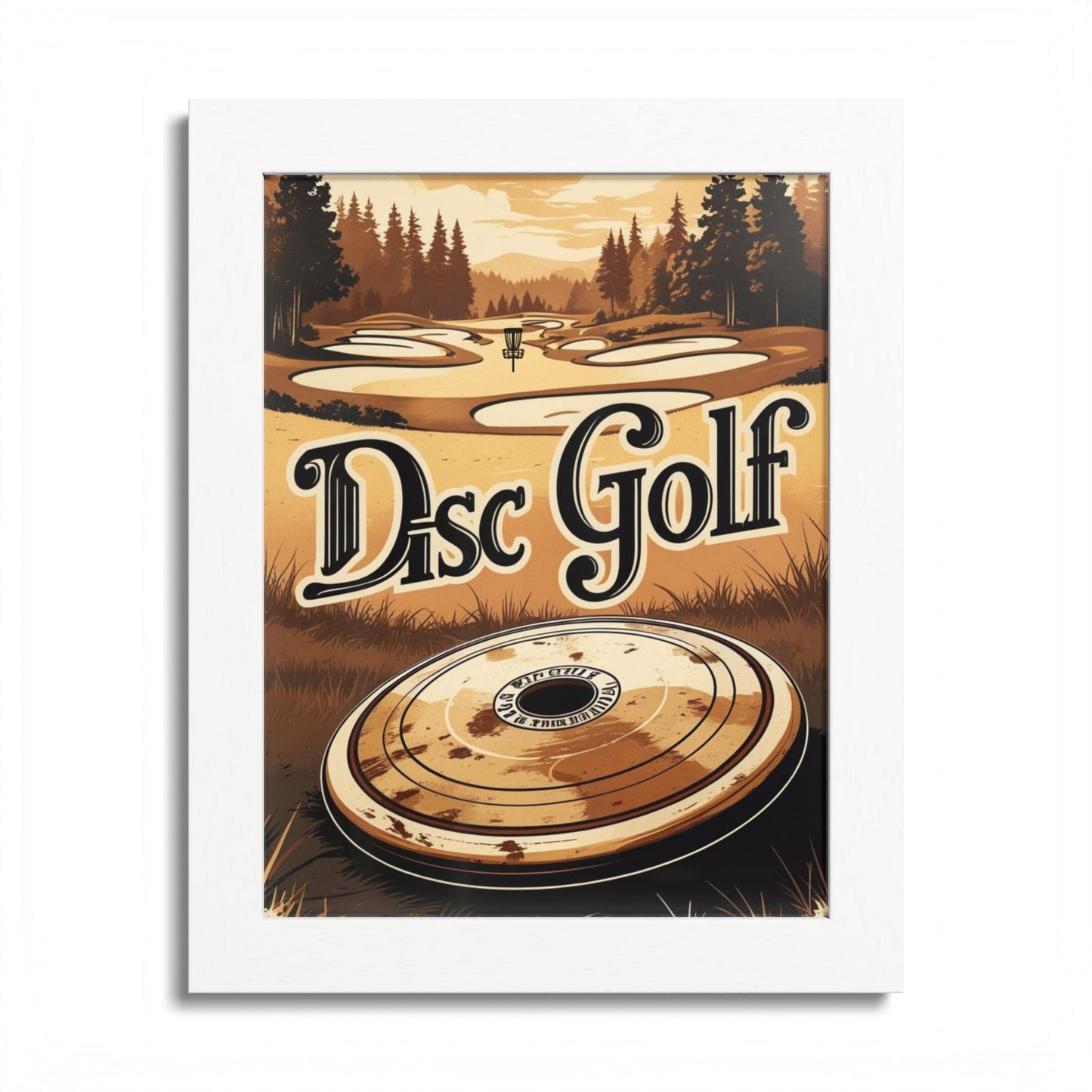 Retro Disc Golf Poster