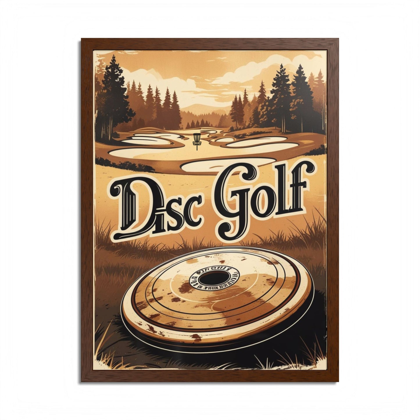 Retro Disc Golf Poster