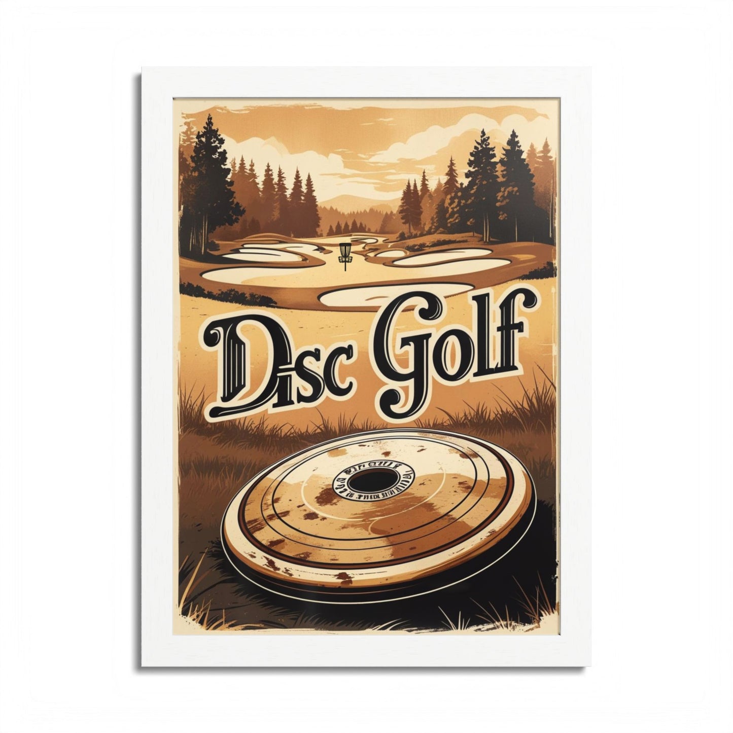 Retro Disc Golf Poster