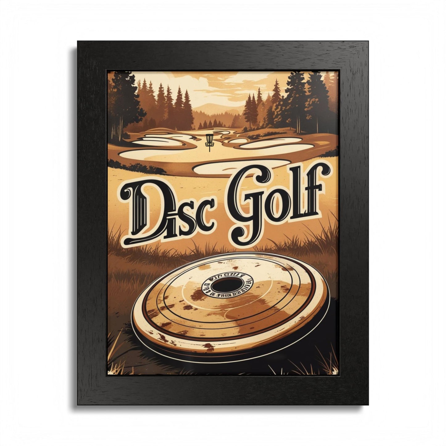 Retro Disc Golf Poster