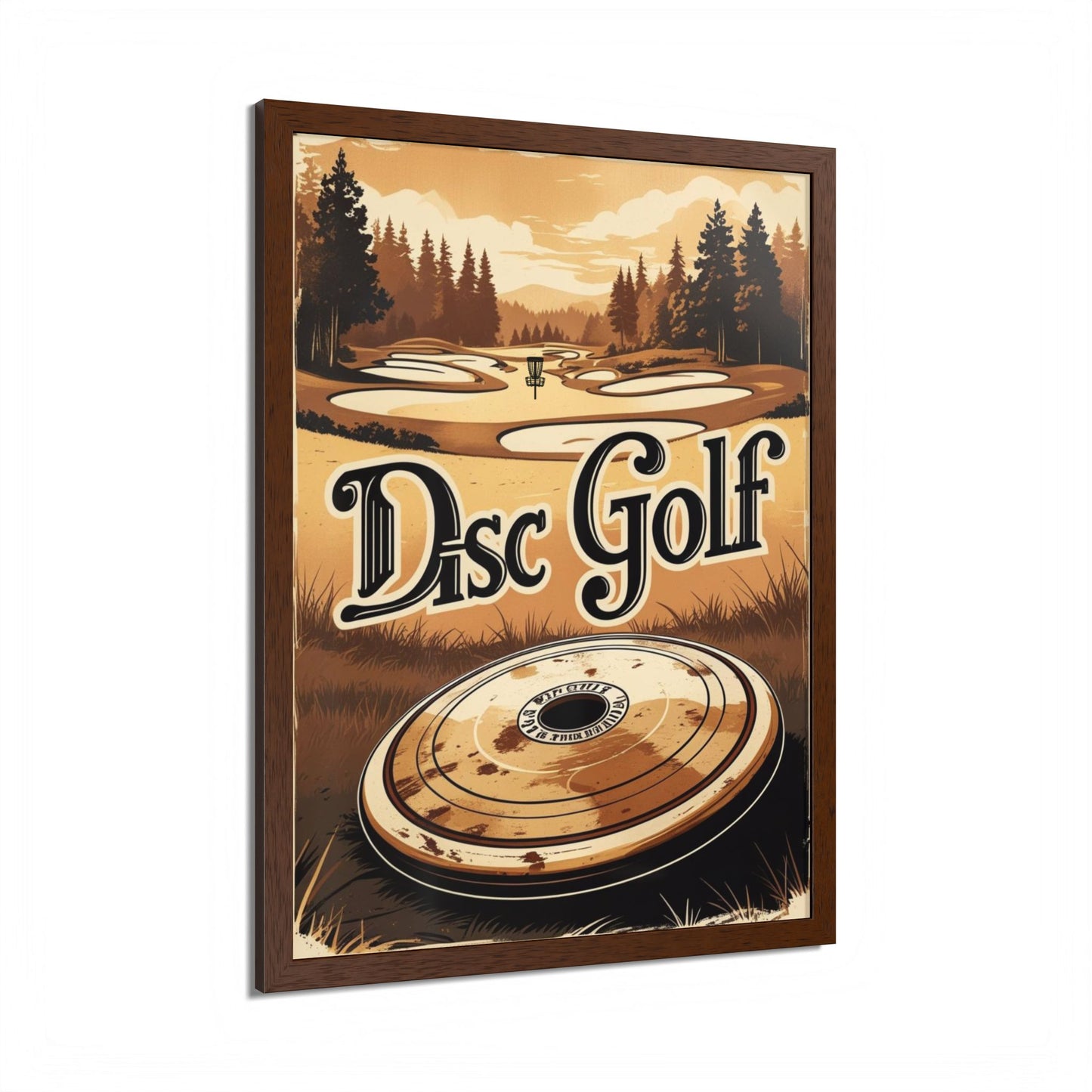 Retro Disc Golf Poster
