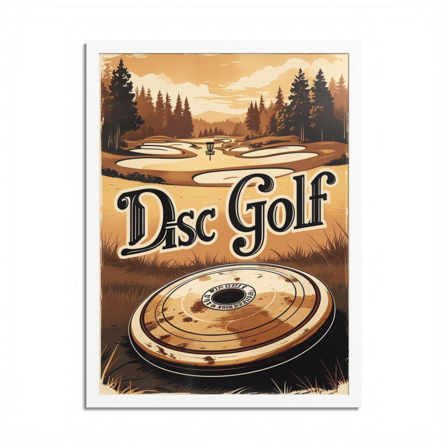 Retro Disc Golf Poster