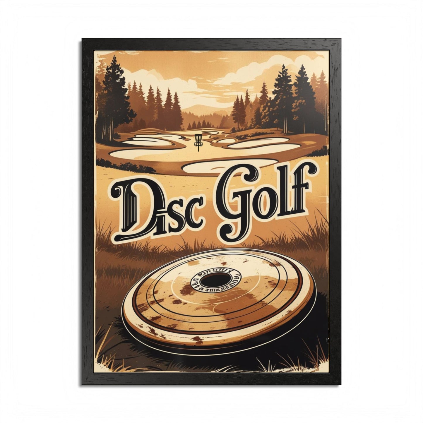 Retro Disc Golf Poster