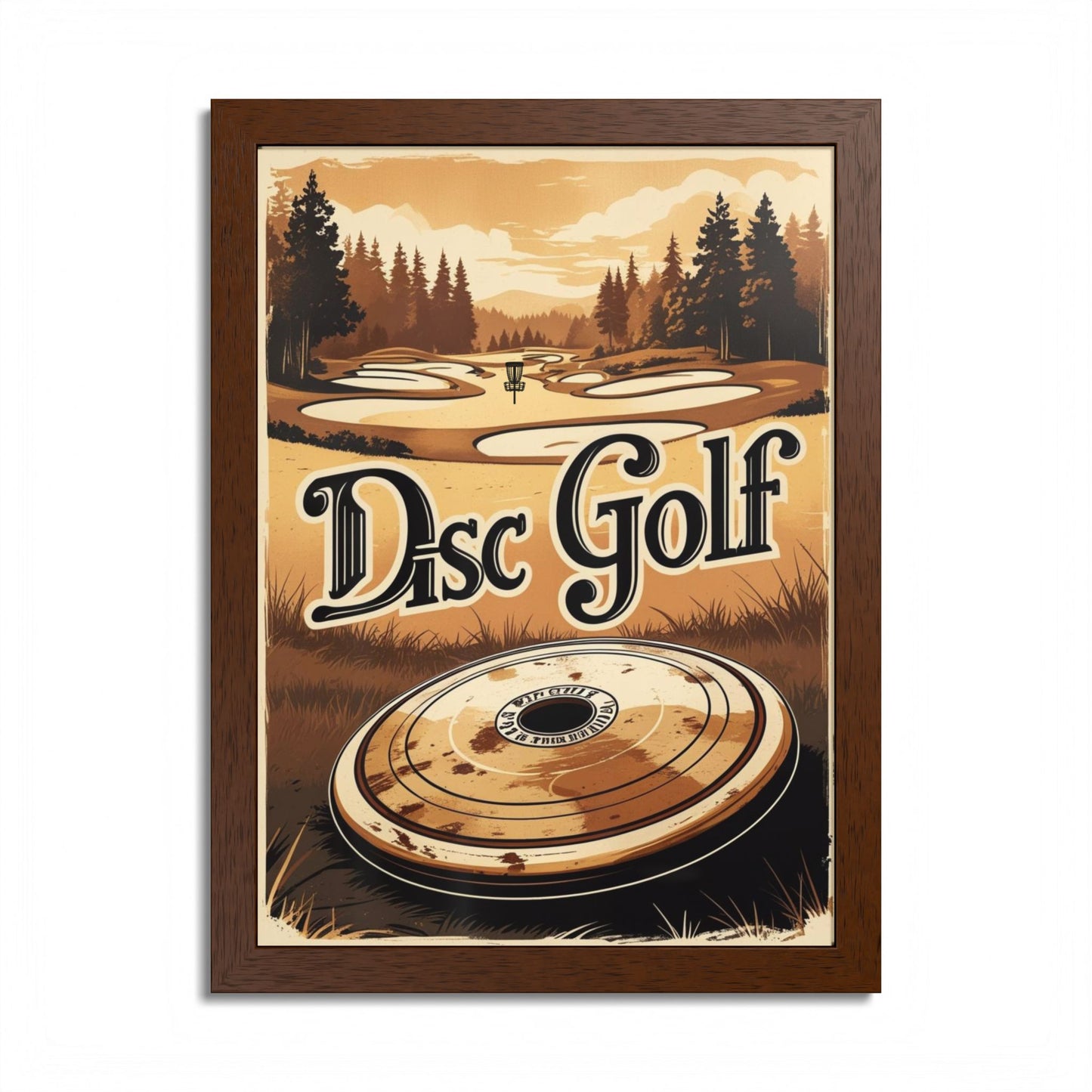 Retro Disc Golf Poster