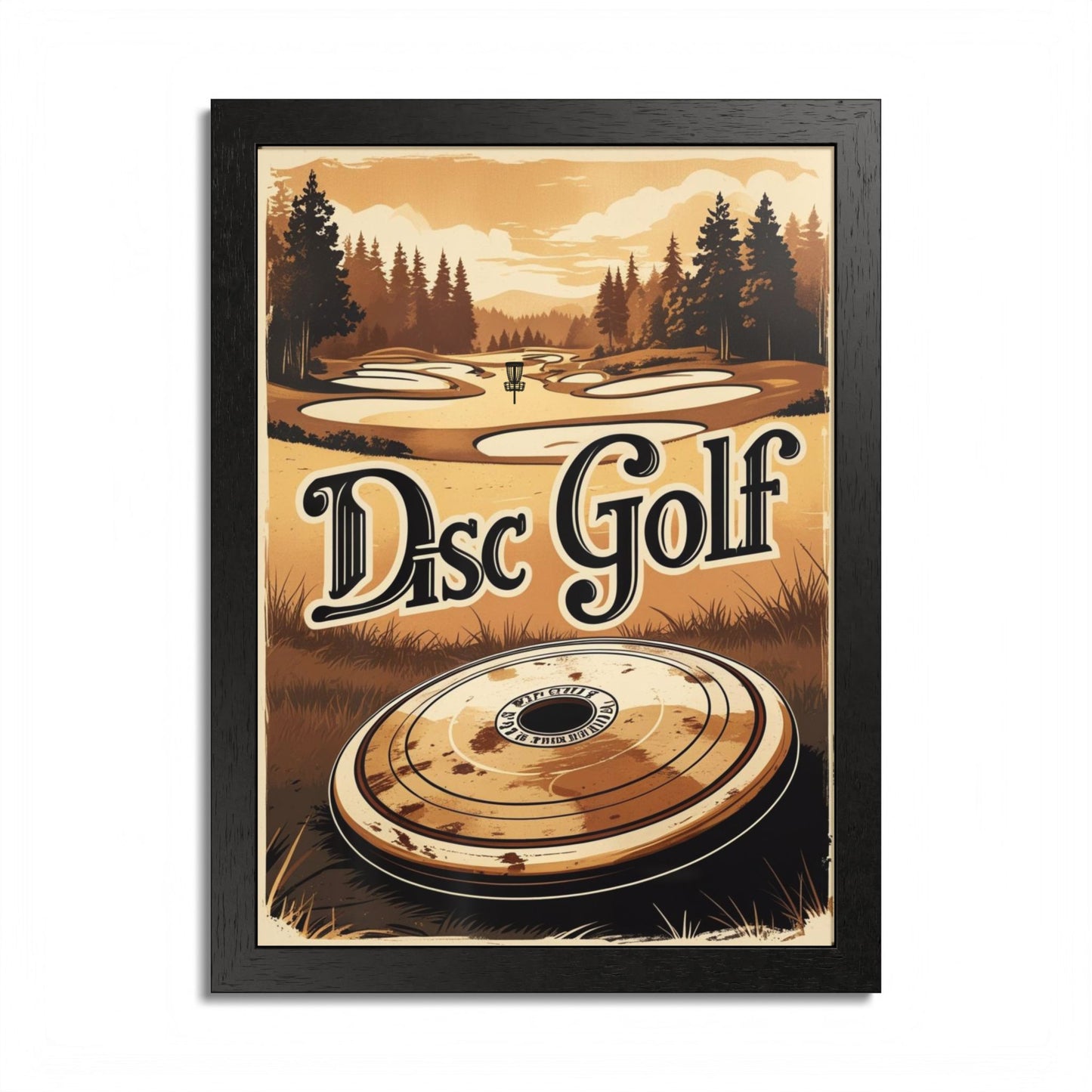 Retro Disc Golf Poster