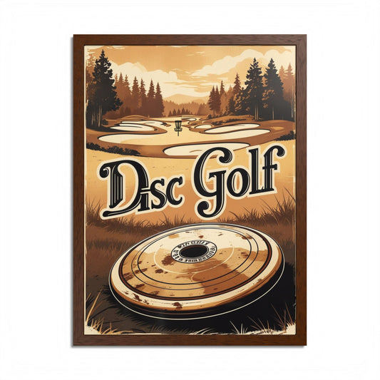 Retro Disc Golf Poster