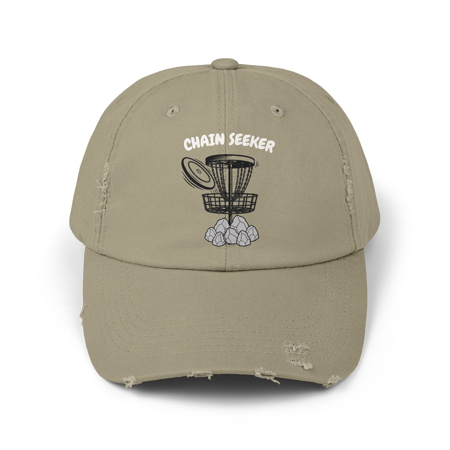 Chain seeker disc golf hat. Funny Disc golf cap. Frisbee golf hat for men. Perfect disc golf gift for him, her.
