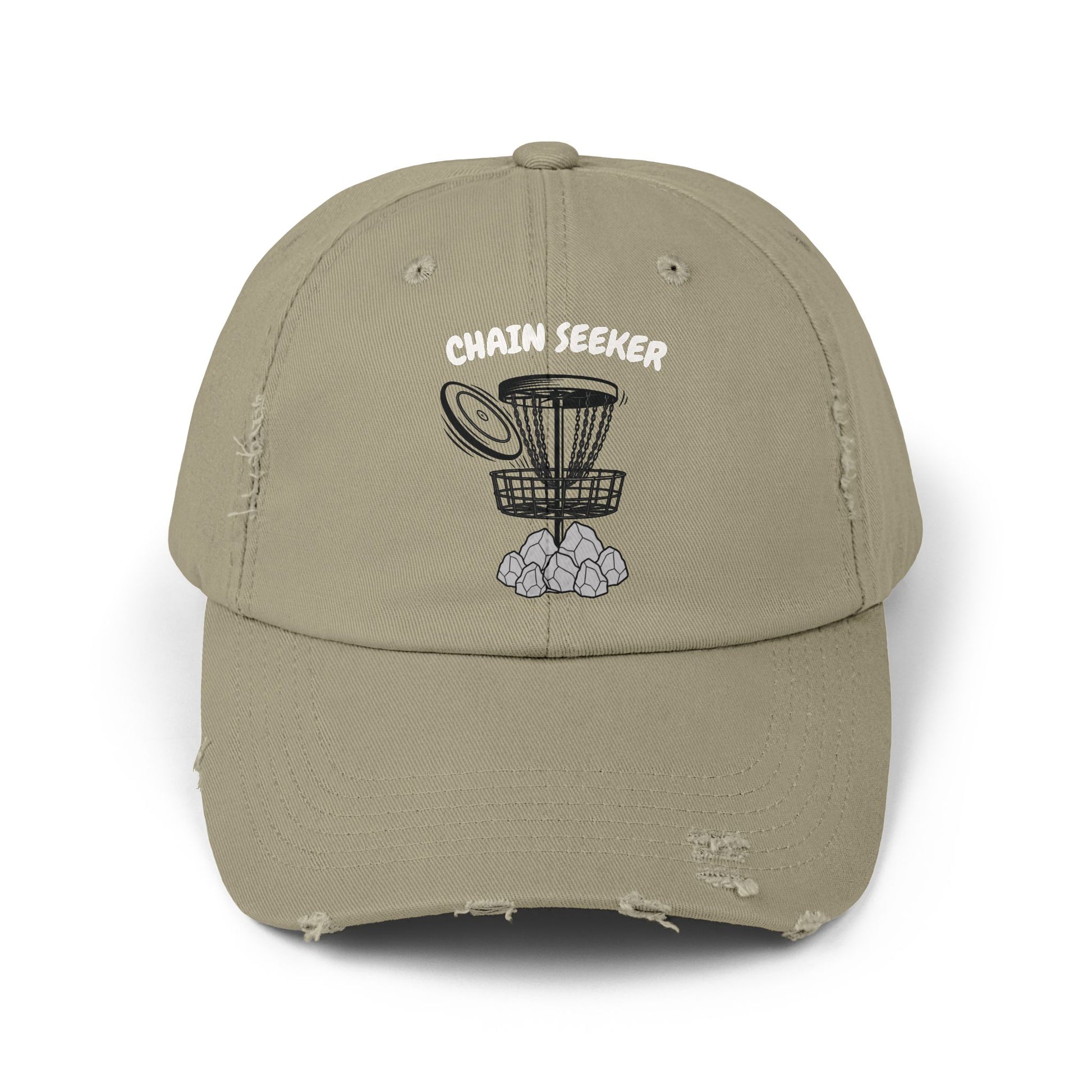 Chain seeker disc golf hat. Funny Disc golf cap. Frisbee golf hat for men. Perfect disc golf gift for him, her.