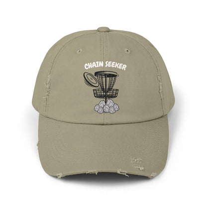 Chain seeker disc golf hat. Funny Disc golf cap. Frisbee golf hat for men. Perfect disc golf gift for him, her.