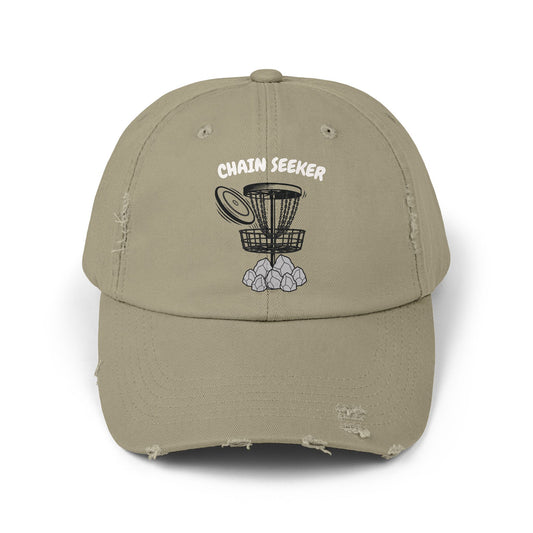 Chain seeker disc golf hat. Funny Disc golf cap. Frisbee golf hat for men. Perfect disc golf gift for him, her.