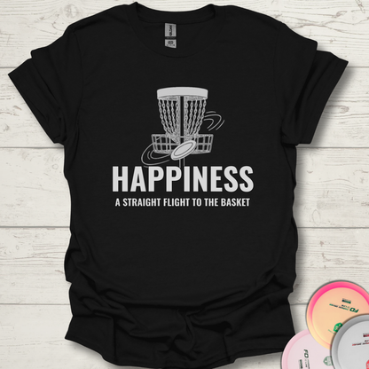 Funny feel-good disc golf shirt for players who love straight shots