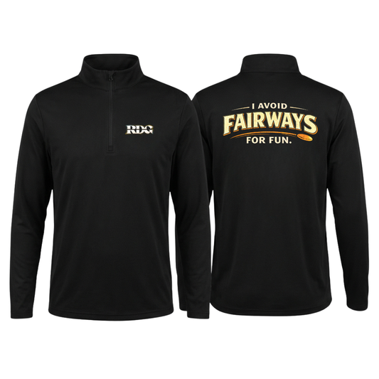 I Avoid Fairways – Disc Golf Quarter-Zip Pullover
