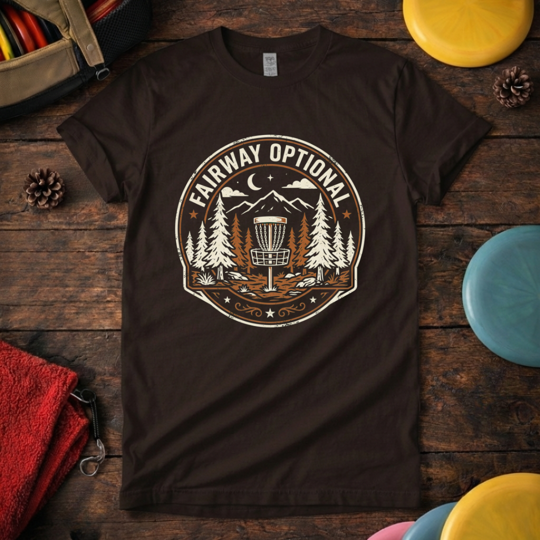 Funny frisbee golf shirt for wooded course players