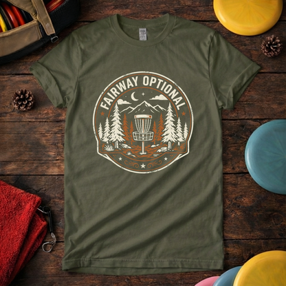 Disc golf t-shirt for players who avoid fairways